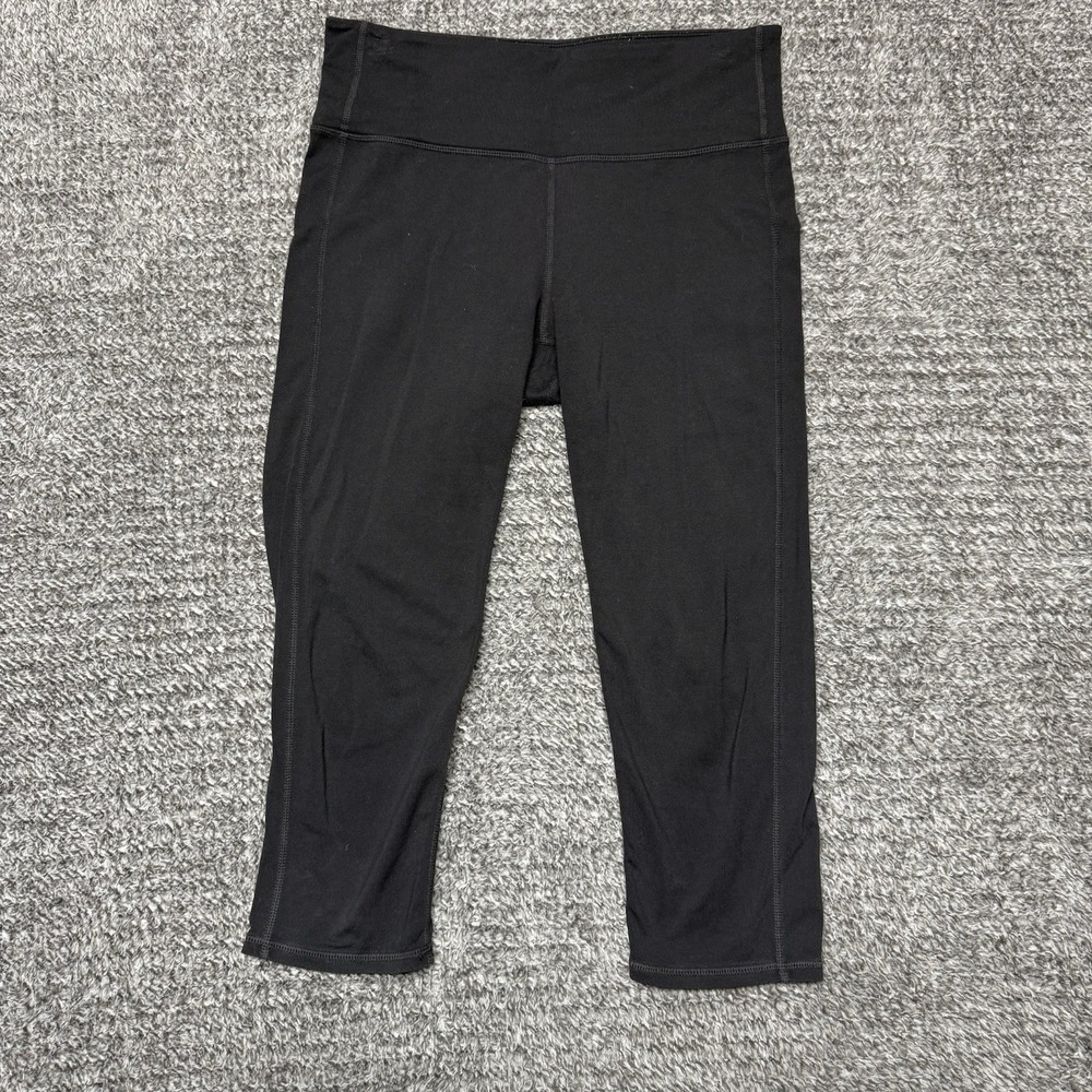 Athleta Pants‎ Womens Medium Black Elation 7/8 Cropped Stretch Athletic Causal